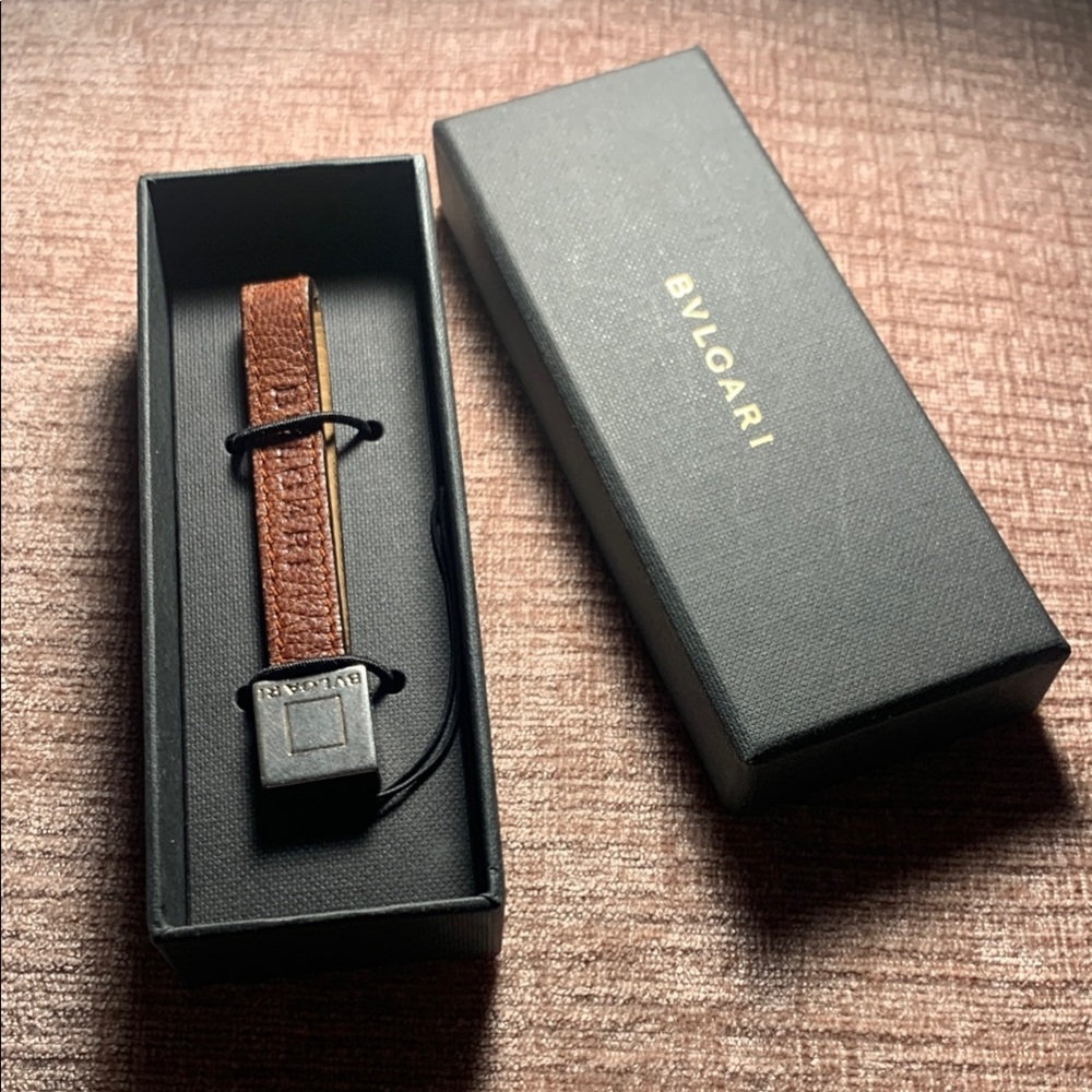 Bulgari #11 Brown Leather phone charm / nag charm